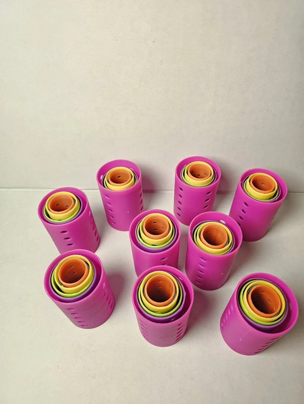 Space Saving Hair Roller Set | Collapsible Rollers & Travel Storage Case Multi